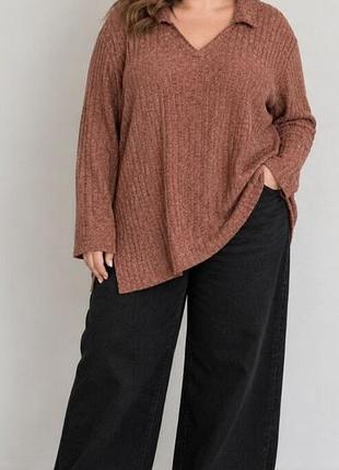 Новая брендовая трикотажная кофта-туника р.3xl(22-24).