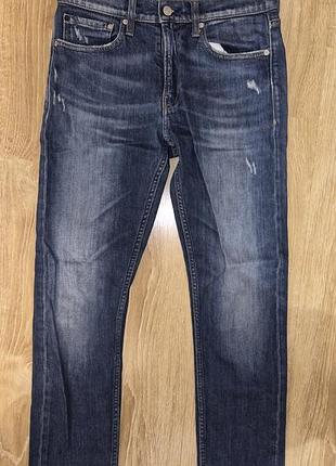 Мужские джинсы calvin klein jeans синего цвета