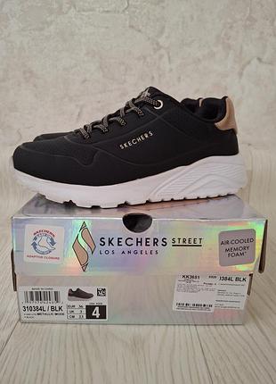 Кросівки для дівчинки skechers street los angeles чорні 36 розмір