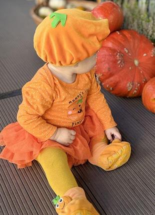 Боди набор тыквы 9-12 мес halloween гловин