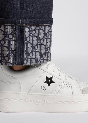 Білі кеди на платформі cd dior