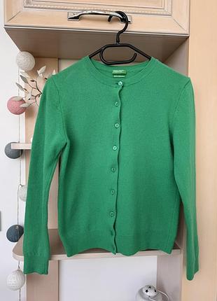 Вовняний кардиган benetton, 100% вовна