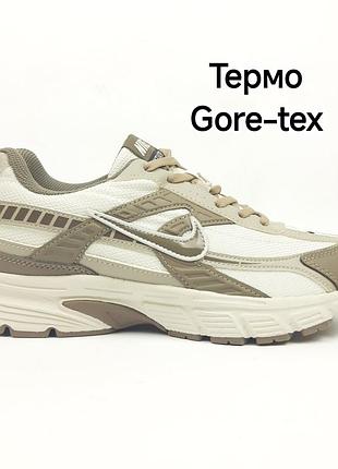 Мужские утепленные термо кроссовки nike initiator light bone cargo khaki gore-tex