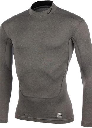 Мужская терморубашка nike pro combat core compression longsleeve mock 2.0 . eur-s