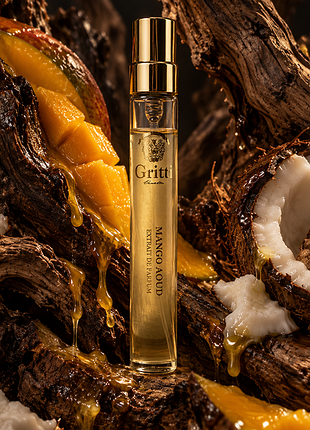 Gritti mango aoud мініатюра оригінал, extrait de parfum, нішевий аромат, 9 ml