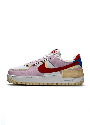 Жіночі кросівки nike air force 1 shadow white pink