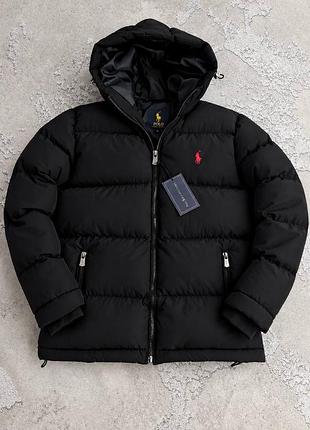 Куртка зимова чоловіча чорна ralph lauren❄️ преміум якості