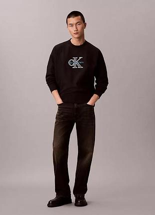 Чоловічий світшот calvin klein чорний 🖤розмір l/xl