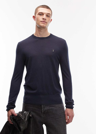 Чоловічий легкий джемпер allsaints mode merino crew neck.