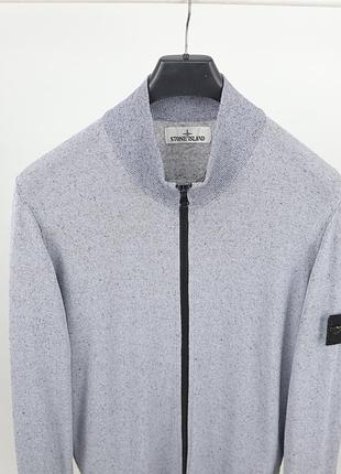 Чоловіча лляна кофта stone island full zip 2