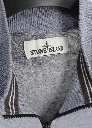 Чоловіча лляна кофта stone island full zip 4