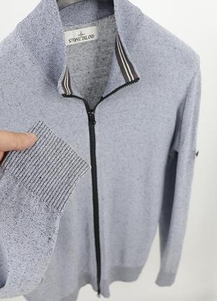 Чоловіча лляна кофта stone island full zip 7