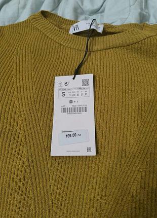 Новое трикотажное платье zara 4