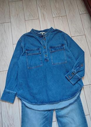 Рубашка джинсовая от h&amp;m,р.л 5