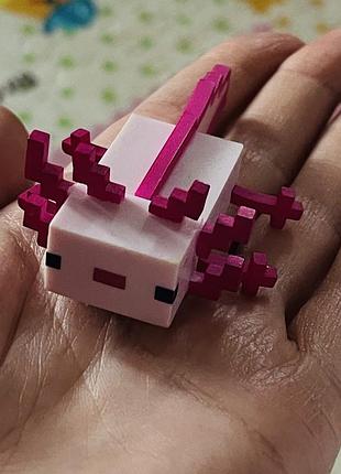 Іграшкова фігурка для хлопчика mojang мініфігурка майнкрафт аксолотль