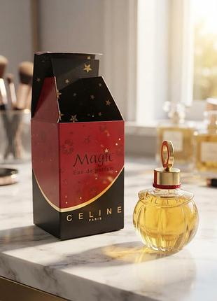 Редкая винтажная миниатюра magic от celine (1996) eau de parfum 5 мл. полный комплект, оригинал из францийии! коллекционный раритет.