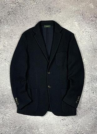 Мужской премиальный шерстяной пиджак-кардиган zanone (slowear) италия, оригинал l / 50