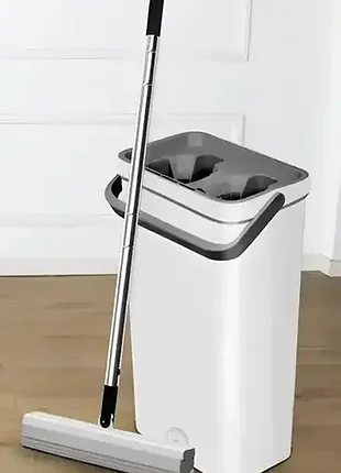 Швабра з відром easymop 7л, md-01 білий-сірий