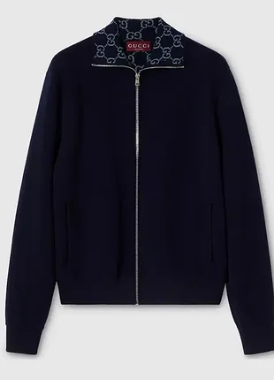 Соуп свитер gucci zip jacket - blue
