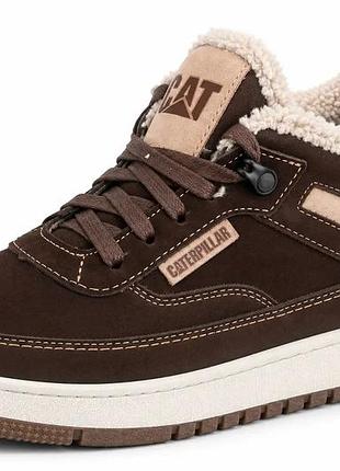 Чоловічі зимові шкіряні черевики caterpillar polar brown