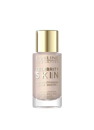 Праймер для обличчя eveline cosmetics celebrity skin 4 in 1 multitasking glow booster з ефектом сяйва, 01n universal light