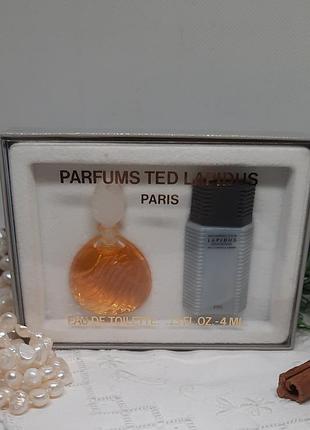 Рідкість з 90-х! набір мініатюр parfums ted lapidus creation & pour homme 2х4 мл вінтаж жіночий+чоловічий!  парний подарунок!