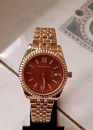 Годинник michael kors у золотому кольорі з коричневим циферблатом