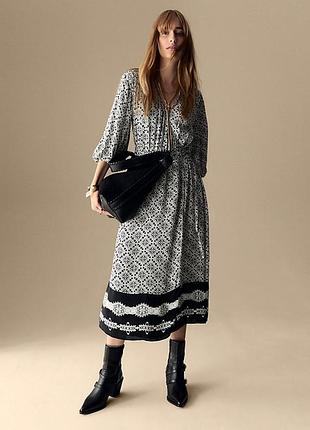 Віскозна міді сукня per una m&s crepe geometric v-neck midi wrap dress