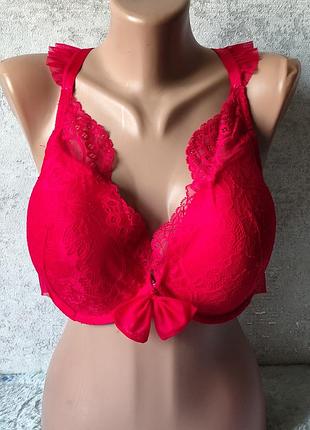 Большая чашка. яркий красный бюстгальтер secret possessions 38e (85f)
