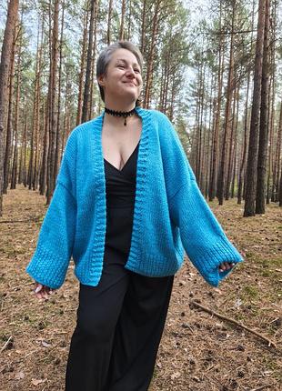 Оверсайз накидка. жіночий кардиган. ручна робота 🧶