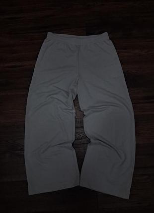 Светло-серые широкие спортивные брюки h&amp;m basics, размер m (оверсайз джоггеры)