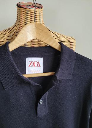 Джемпер zara синій вовняний 2