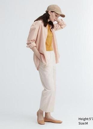 Женские хлопковые удобные укороченные брюки uniqlo