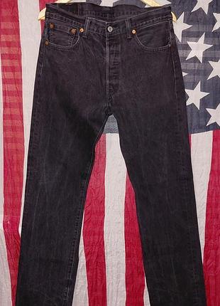Джинси levis 501 , чоловічі , чорні мрамур , 100% бавовна