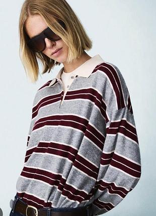 Кофта поло bershka с шерстью