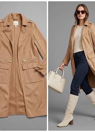 Жіноче бежеве класичне пальто тренч,  кардиган,  river island, розмір xs-s