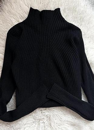 Гольф рубчик стиль zara черный