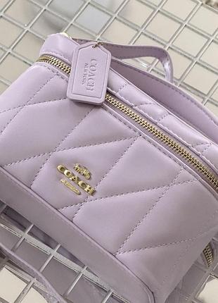 Сумка женская coach rainer crossbody bag 18 with quilting лавандовая
