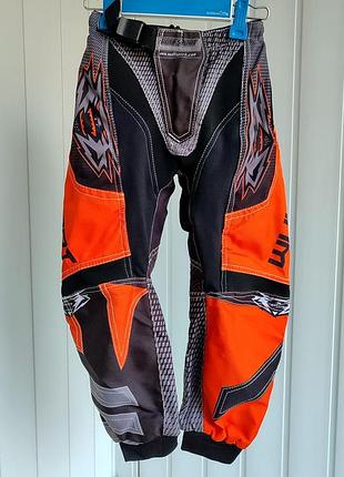 Мотоштаны кроссовые, детские wulfsport. на 7 лет