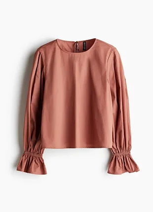 Хлопковая блуза с завязками сзади от h&amp;m