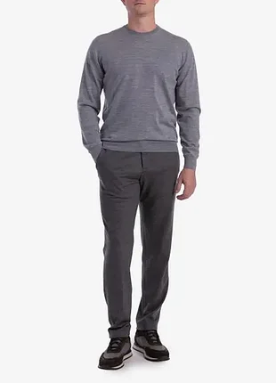 Серый демисезонный свитер h&amp;m premium selection из шерсти серый