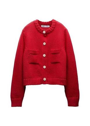 Жіночий кардиган zara червоний розмір s