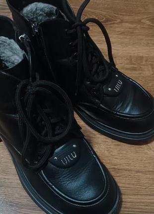 Ботинки женские кожа miu.miu
