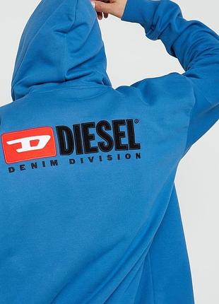 Худі чоловіче diesel синє оверсайз розмір l