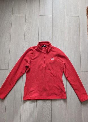 Кофта жіноча the north face glacier 100 1/4 zip флісова червона m