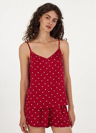 Піжама жіноча red love червоний