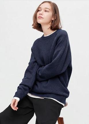 Базовый свитер uniqlo 100% шерсть