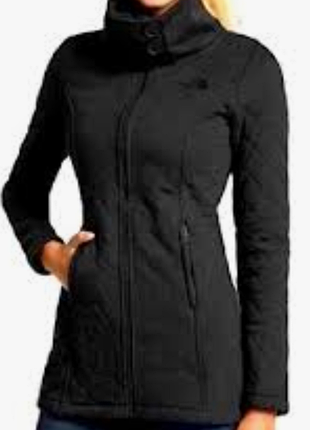 Удлиненная флисовая куртка пальто the north face caroluna quilted fleece jacket оригинал
