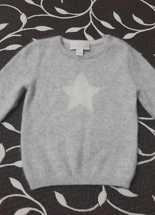 Свитер 100% кашемир на ребенка 9-12 месяцев, фирмы the little white company