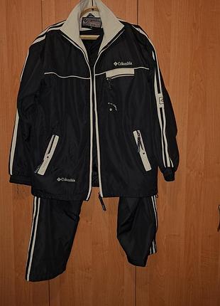 Винтажный спортивный костюм columbia vintage 90s/00s (олимпийка + брюки)